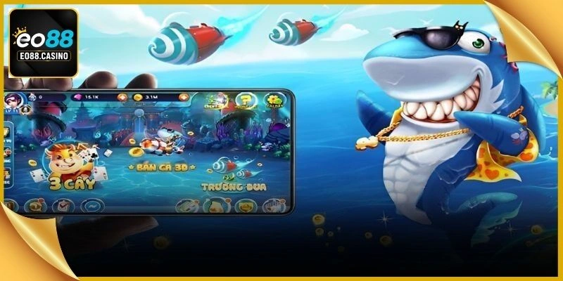 Giao diện sảnh săn thưởng đại dương hiển thị vô số sinh vật biển rực rỡ